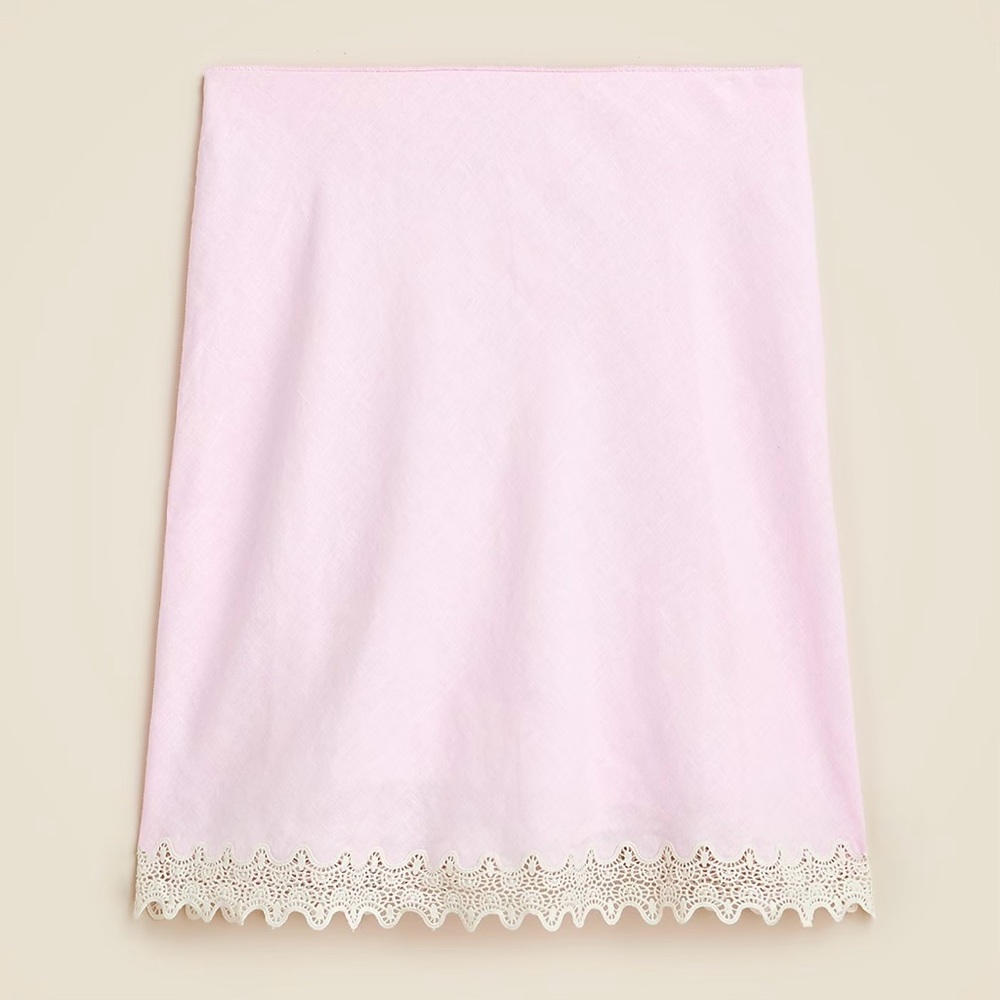 J. Crew Pink linen Skirt